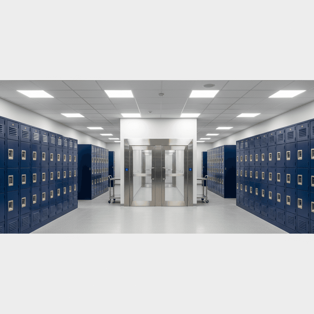 Secure evidence locker installation in a law enforcement facility